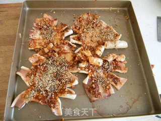 辣味蒜香烤鱿鱼的做法步骤：7