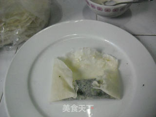 荠菜春卷的做法步骤:9