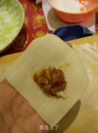 猪肉大葱馅馄饨的做法步骤:6