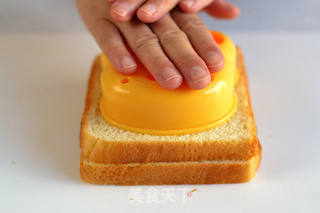 超萌超可爱的小熊口袋三明治的做法步骤:4