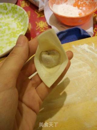 猪肉大葱馅馄饨的做法步骤:9