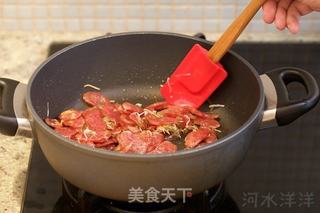 腊味荷兰豆的做法步骤:7