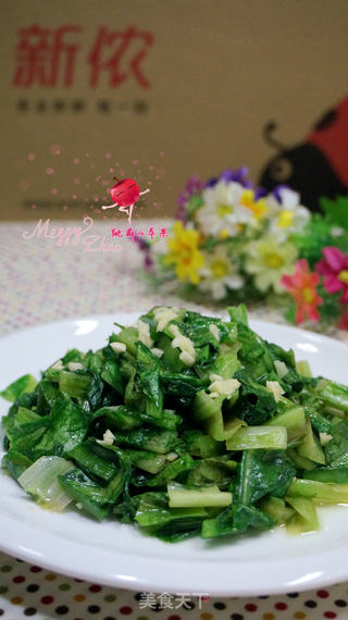 蒜茸油麦菜的做法步骤:7