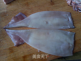 孜然鱿鱼炒饭的做法步骤:2