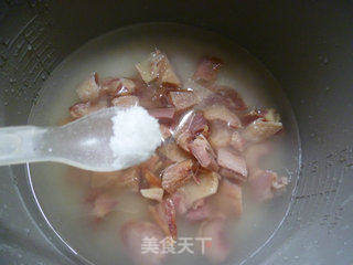 腊鸡腿蚕豆饭的做法步骤:8