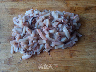 孜然鱿鱼炒饭的做法步骤:3