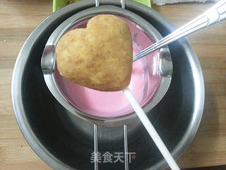 情人节专辑——浪漫爱心巧克力棒棒糖蛋糕的做法步骤:13