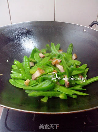 【荷兰豆炒烧肉】的做法步骤:8