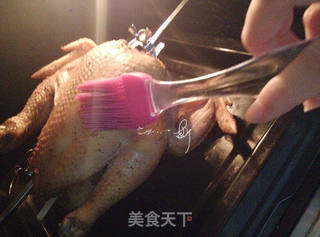 蜜汁黑胡椒烤全鸡的做法步骤:9