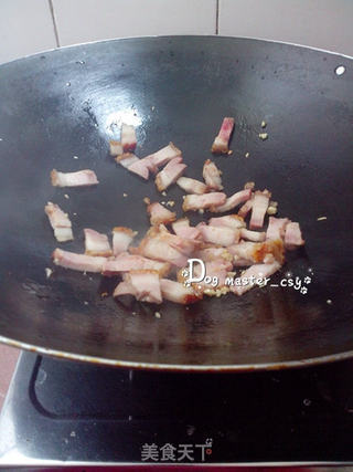 【荷兰豆炒烧肉】的做法步骤:5