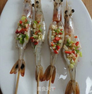 蒜蓉芝士烤虾的做法步骤:5