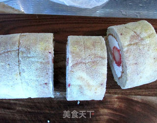 草莓蛋糕卷的做法步骤:20