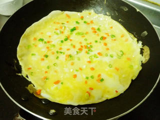 葱香烫面蛋饼的做法步骤:8
