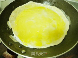 葱香烫面蛋饼的做法步骤:7