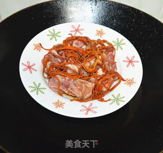 虫草花蒸排骨的做法步骤:4