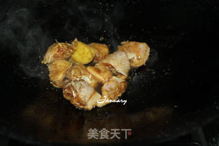 香菇麻油鸡米饭的做法步骤:5