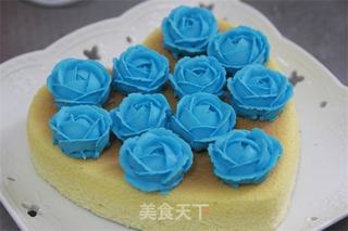 【番茄配方】蓝色妖姬芝士蛋糕——情人节花与蛋糕缺一不可的做法步骤:14