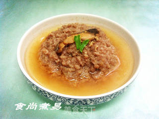 咸鱼蒸肉饼的做法步骤:6