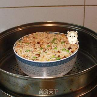 咸香软糯的美食-----糯米扣鸡的做法步骤:8