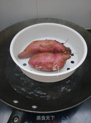 水晶紫薯汤圆的做法步骤:2