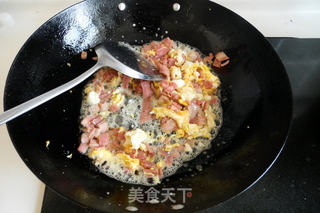 培根蛋炒饭的做法步骤:5