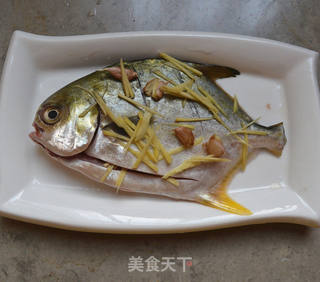 清蒸金鲳鱼的做法步骤:4