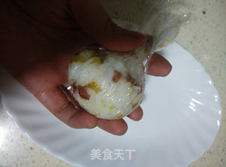 腊肠饭团的做法步骤:4