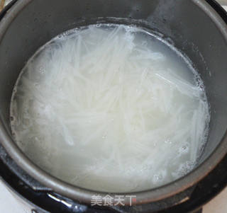 萝卜丝肉末粥的做法步骤:5