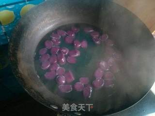 椰奶紫薯芋圆的做法步骤:7