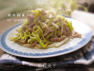 肉丝蒜黄的做法步骤:13