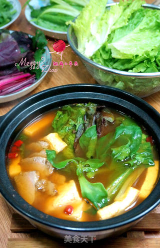 鲜蔬豆腐麻辣烫火锅的做法步骤:14