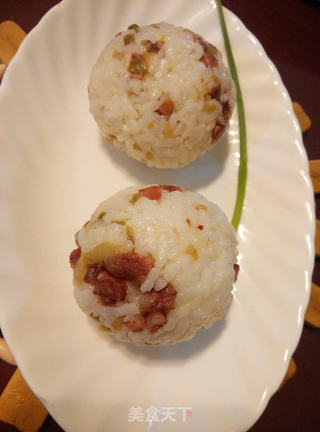 腊肠饭团的做法步骤:5