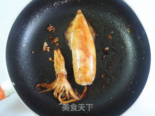 【照烧鱿鱼酿糯米】的做法步骤:8