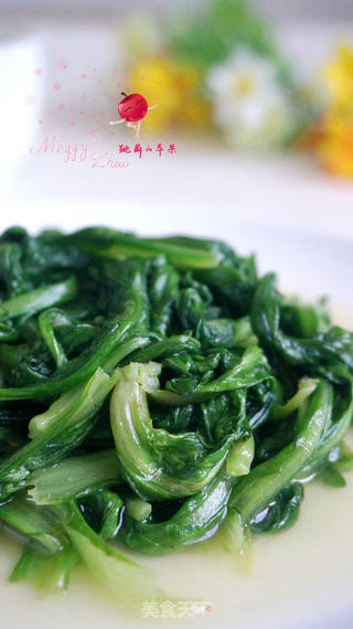 花椒炝炒大叶茼蒿的做法步骤:9