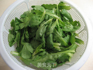 花椒炝炒大叶茼蒿的做法步骤:4