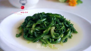 花椒炝炒大叶茼蒿的做法步骤:8