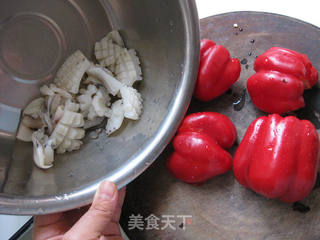 爆炒墨鱼花的做法步骤:7