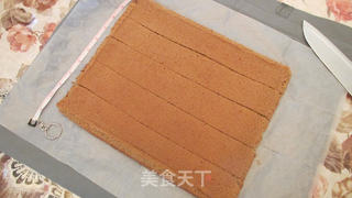咖啡风味树桩造型蛋糕卷的做法步骤:14