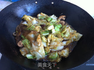 香菇粉条炒甘蓝的做法步骤:12