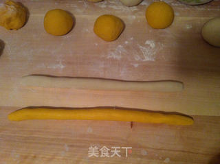南瓜双色馒头的做法步骤:6