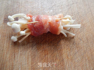 煎烤五花肉卷金针菇的做法步骤:8