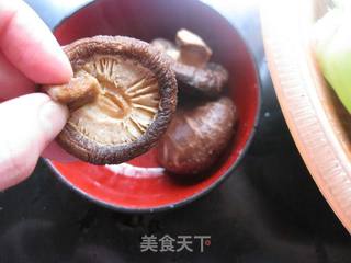 香菇油白菜的做法步骤:2