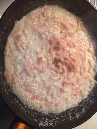火腿白酱意面的做法步骤:7