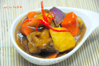 土豆咖喱牛肉--附做土豆不散的小窍门的做法步骤:19