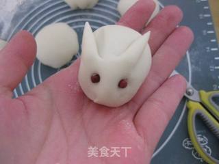 白兔豆沙包的做法步骤:9