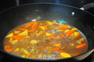 土豆咖喱牛肉--附做土豆不散的小窍门的做法步骤:13
