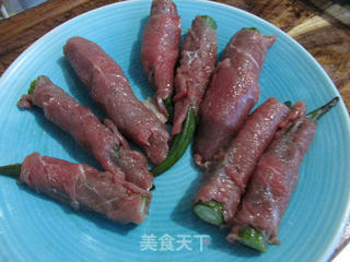 牛肉秋葵卷的做法步骤:4