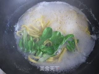 南瓜青菜面的做法步骤:10