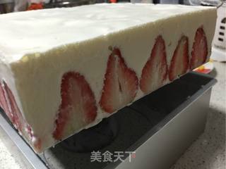 草莓芒果双层慕斯蛋糕的做法步骤:28