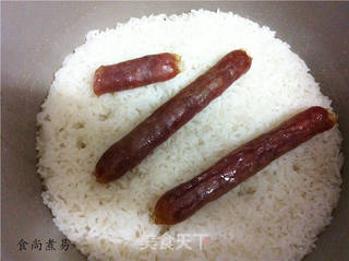 饭焗腊肠的做法步骤:3